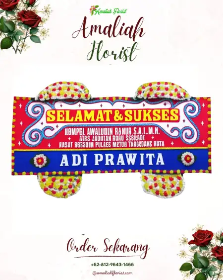 Papan Bunga Ucapan Selamat Sisir